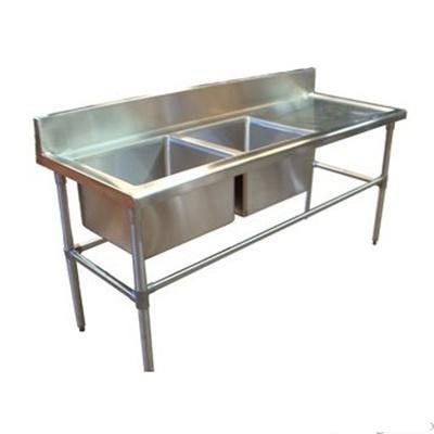 Brayco DSR Double Bowl Stainless Sink β Right Bench / W1900-D700-H900 mm