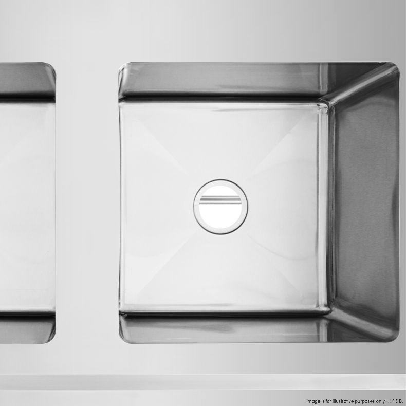Modular System Double Centre Sink Bench with Pot Undershelf - DSB7-1500C/A