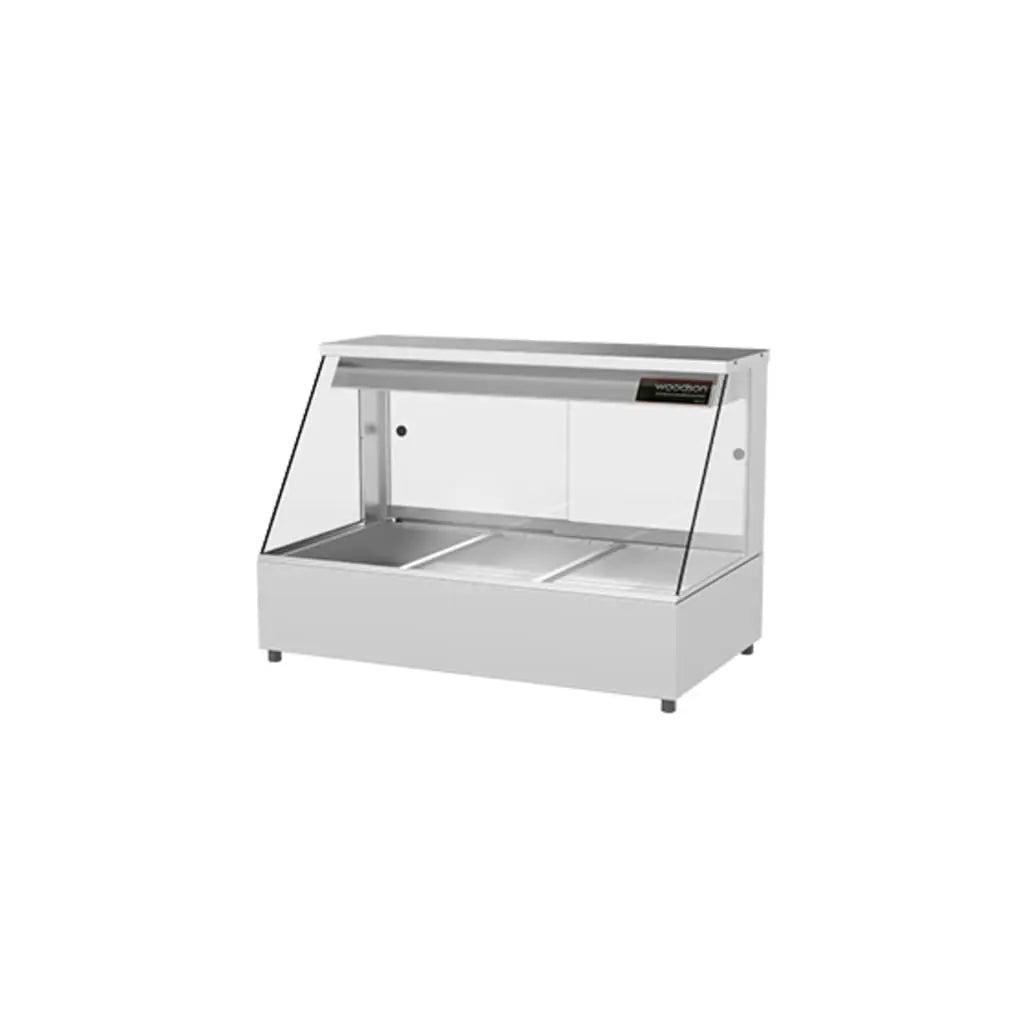 Woodson W.HFS23 2 Rows, 3 Bays Hot Food Displays Straight Glass