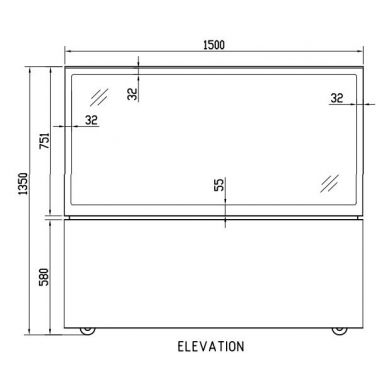 Anvil DSS3850 Cake Display 3 Tier 1500mm