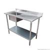 Modular Systems  1200-6-SSBL Economic 304 Grade SS Left Single Sink Bench