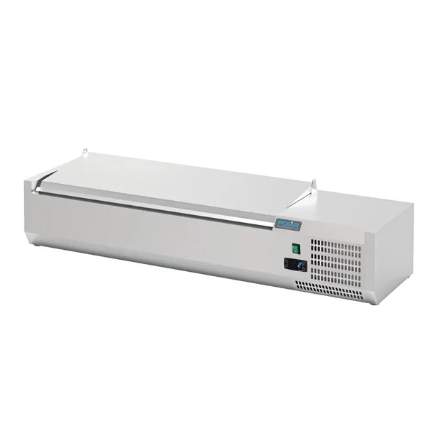 Polar FA854-A G-Series Countertop Prep Fridge with Lid 5x 1/4GN