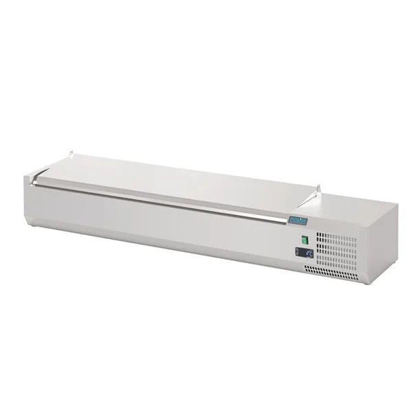 Polar FA855-A G-Series Countertop Prep Fridge with Lid 7x 1/4GN 1500W