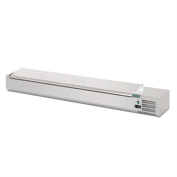 Polar G-Series Countertop Prep Fridge with Lid 10x 1/4GN - 122W. Capacity: 10x 1/4GN. R600a