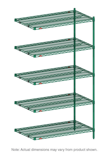 Metro / NK3.A5T74.1830 / Super Erecta Add-On Wire Shelving - 5 Tier 18 X 30 X 74" / 26.3kg / W760 x D455 x H1890 / Lifetime Warranty