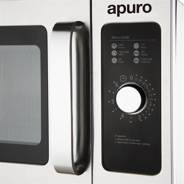 Apuro Light Duty Manual Commercial Microwave 1000W 25Ltr - 1000W | Manual controls