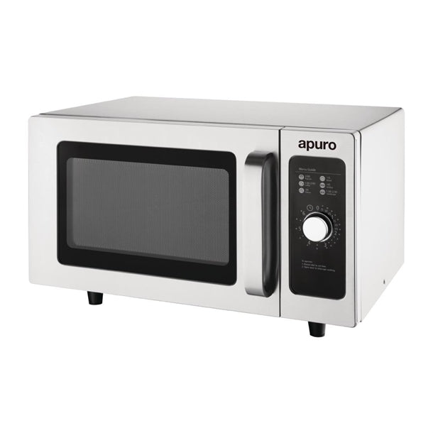 Apuro Light Duty Manual Commercial Microwave 1000W 25Ltr - 1000W | Manual controls