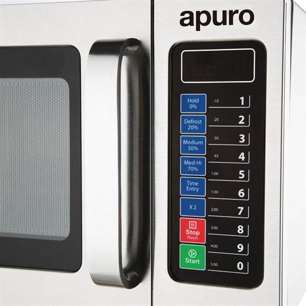 Apuro Light Duty Programmable Commercial Microwave 1000W 25Ltr - 1000W | Digital controls
