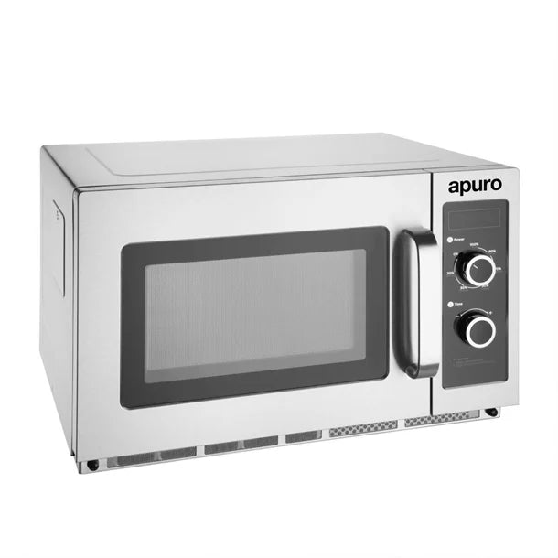 Apuro Heavy Duty Manual Commercial Microwave Oven 1800W 34Ltr - 1800W| 240V | 1 x 15A plug | Capacity: 34Ltr | Manual