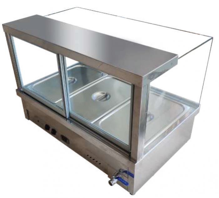 Atosa Square Glass Hot Food Display CRB-4 730MM