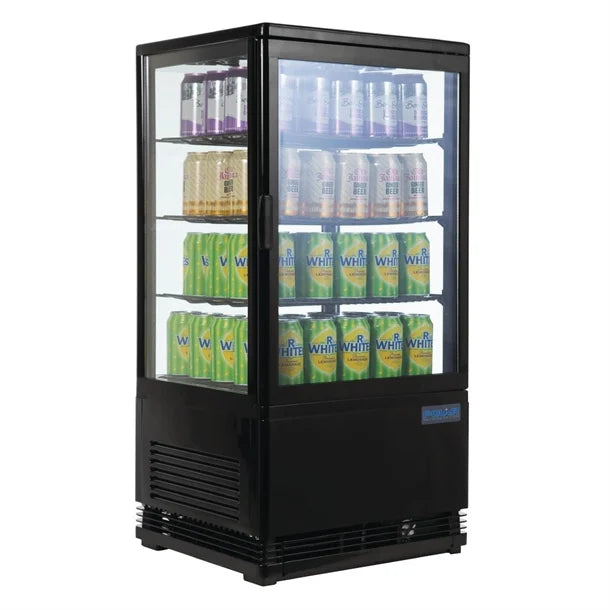 Polar C-Series Energy Efficient Display Fridge 68Ltr Black - Width: 428mm. 180W