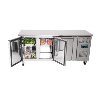 Polar U-Series Slimline Triple Door Counter Fridge 339Ltr - 230W. Total usable capacity: 310 Ltr. R600a