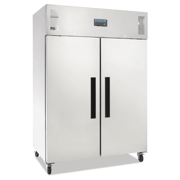 Polar G-Series 2 Door Upright Fridge 1200Ltr Stainless Steel - 450W. Total usable capacity: 770 Ltr. R290