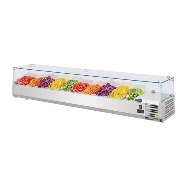 Polar G-Series Countertop Prep Fridge 10x 1/4GN - 230W. Capacity: 10x 1/4GN. R600a