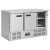 Polar G622-A Double Door Kitchen Counter Fridge - 368L / 110Kg / W1370-D700-H880 mm
