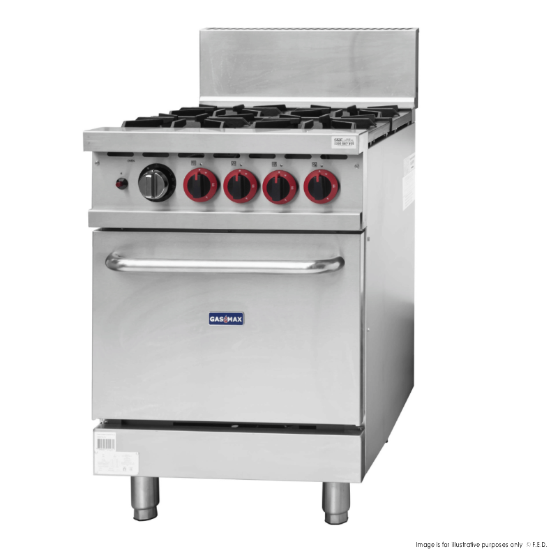 Gasmax 4 Burner With Oven Flame Failure - GBS4TSLPG - Catering Sale