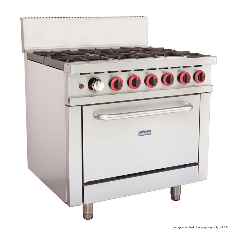 GBS6TLPG Gasmax 6 Burner With Oven Flame Failure - Catering Sale