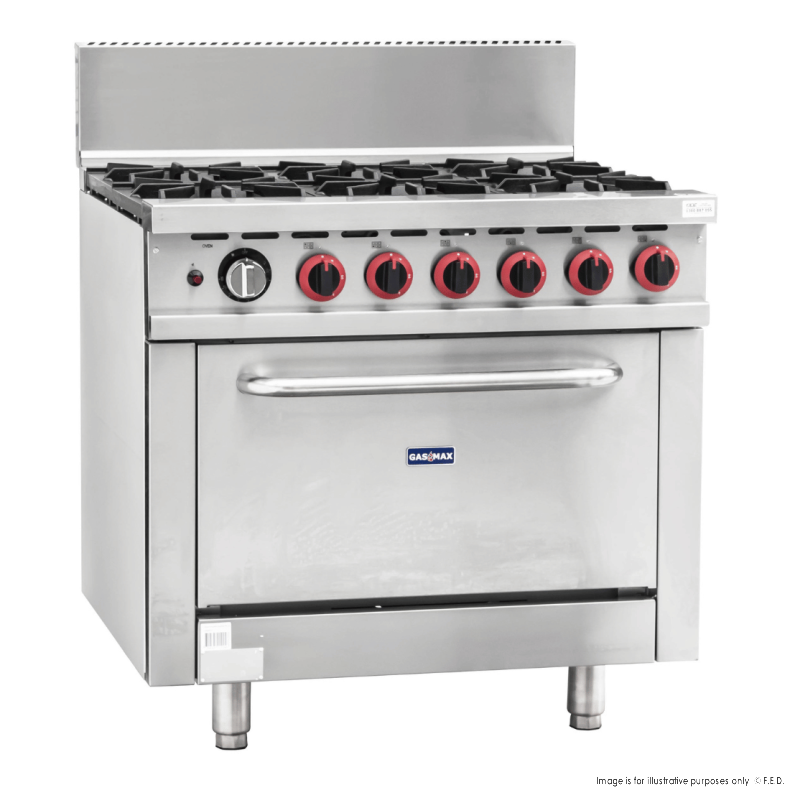 Gasmax 6 Burner With Oven Flame Failure GBS6TS - Catering Sale