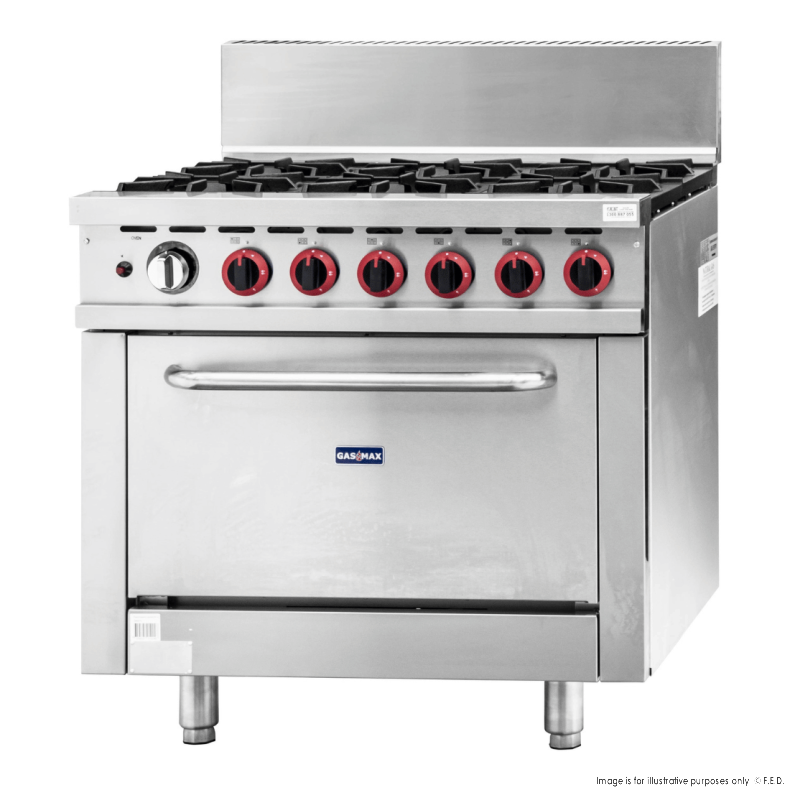 Gasmax 6 Burner With Oven Flame Failure GBS6TS - Catering Sale