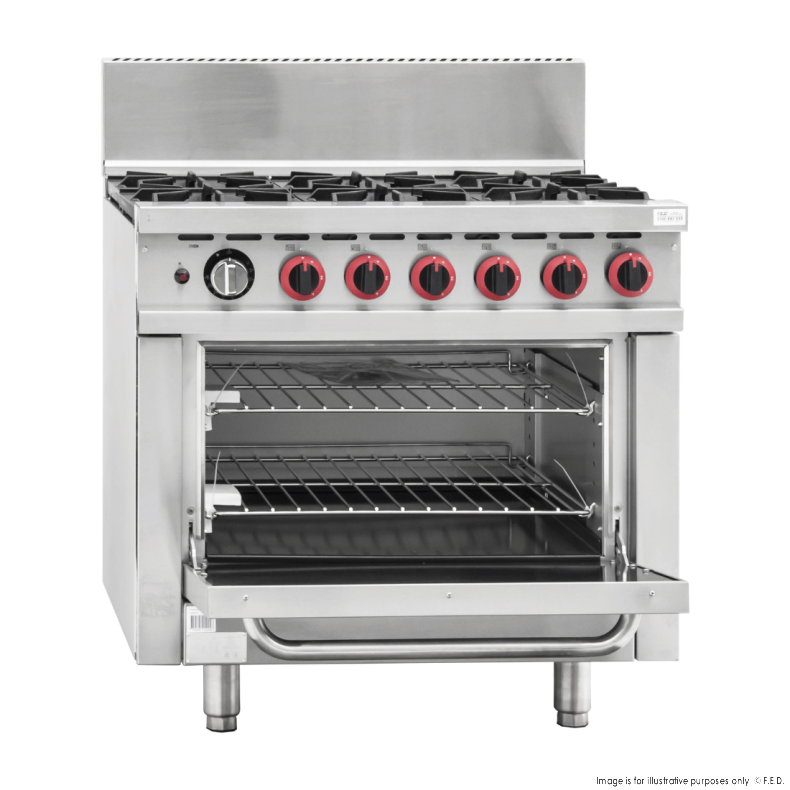 Gasmax 6 Burner With Oven Flame Failure GBS6TS - Catering Sale