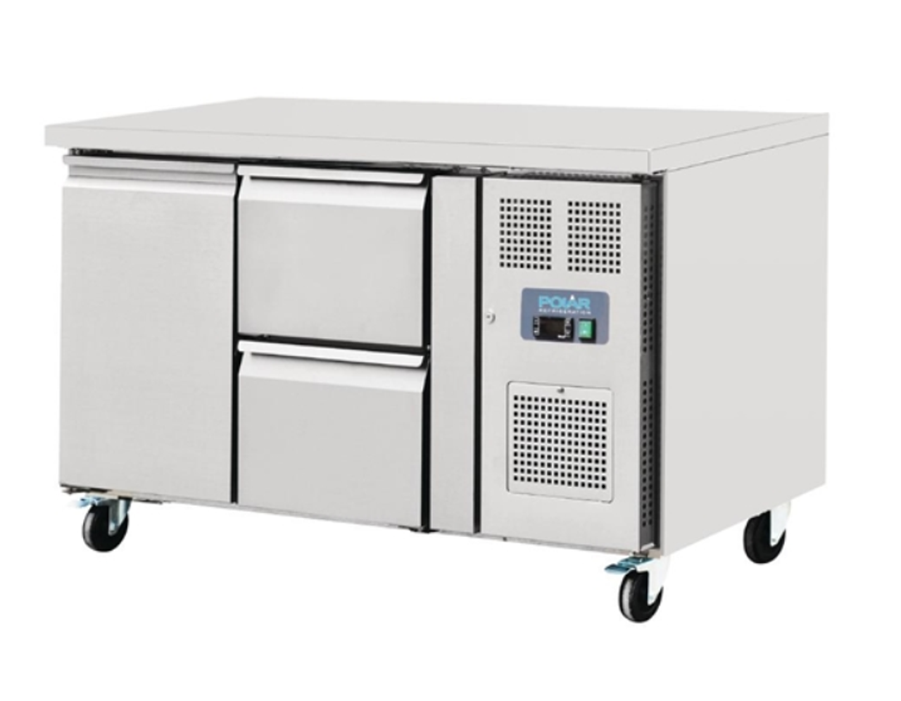 FED/GD873-A/Polar U-Series Double Drawer Counter Fridge 282Ltr/108kg D700xW1360xH850