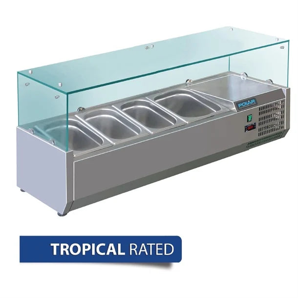 Polar GD875-A G-Series Countertop Prep Fridge 3x 1/3GN & 1x 1/2GN