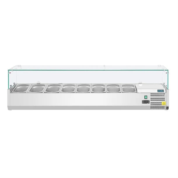 Polar G-Series Countertop Prep Fridge 8x 1/3GN - 150W. Capacity: 8x 1/3GN. R600a