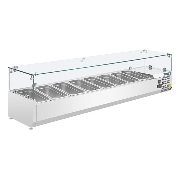 Polar G-Series Countertop Prep Fridge 8x 1/3GN - 150W. Capacity: 8x 1/3GN. R600a