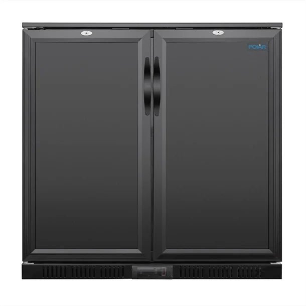 Polar G-series 850mm Double Door Back Bar Cooler Solid Door 198 Ltr - Height: 850mm. 230W. R600a
