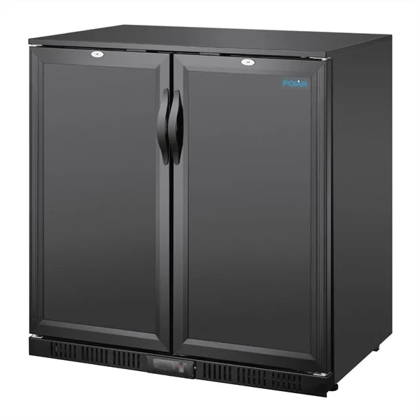 Polar G-series 850mm Double Door Back Bar Cooler Solid Door 198 Ltr - Height: 850mm. 230W. R600a