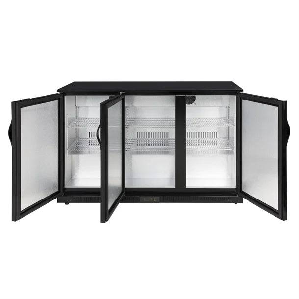 Polar G-series 850mm Triple Door Back Bar Cooler Solid Door 320 Ltr - Height: 850mm. 280W. R600a