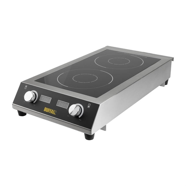 Apuro Heavy Duty Double Induction Hob 7kW - 7kW. Twin zone. Hardwired