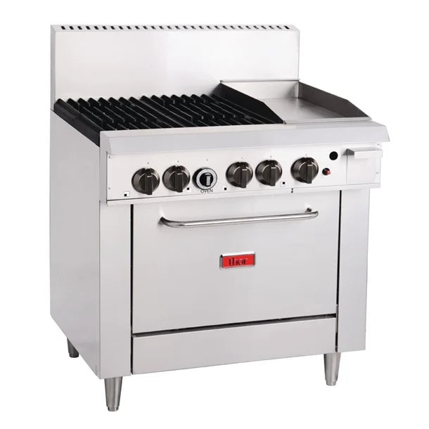 Thor 4 Burner Gas Oven Range with Griddle Plate TR-4F-G12F - Natural Gas - Catering Sale