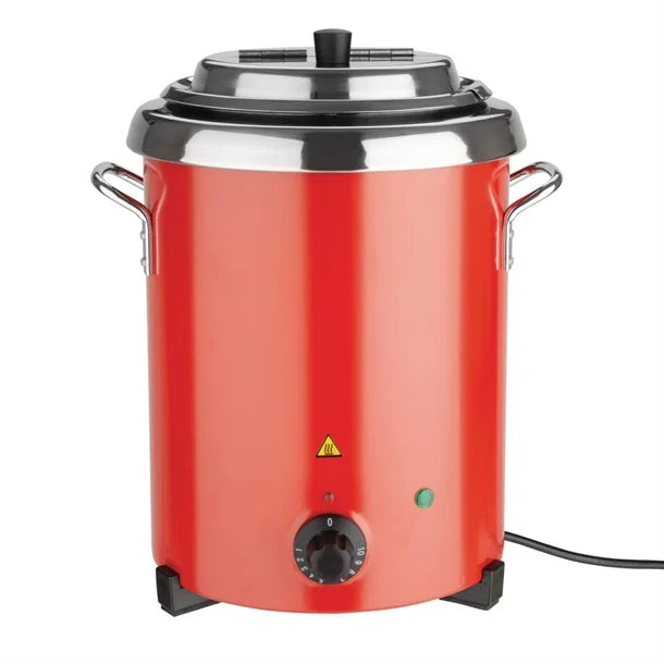 Apuro Red Soup Kettle 5.7Ltr GH227-A Front View