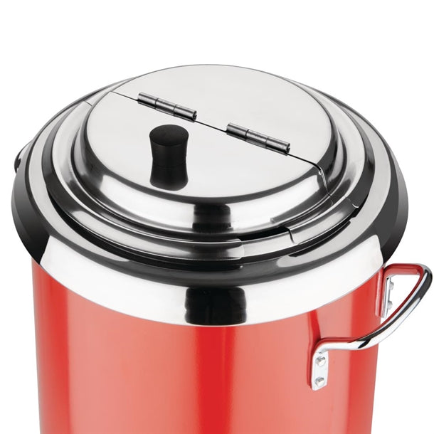 Apuro Red Soup Kettle 5.7Ltr Detail Shot