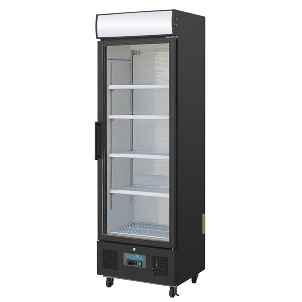 Polar G-Series Upright Display Fridge 368Ltr Black - 340W. Black finish. R600a