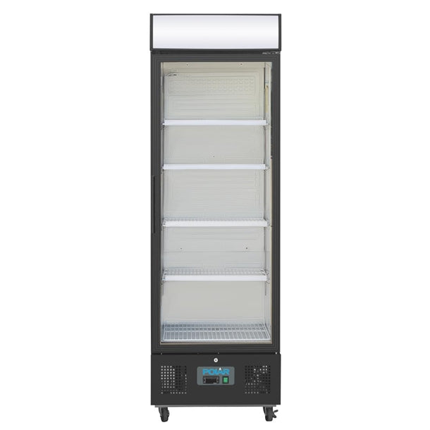 Polar G-Series Upright Display Fridge 368Ltr Black - 340W. Black finish. R600a