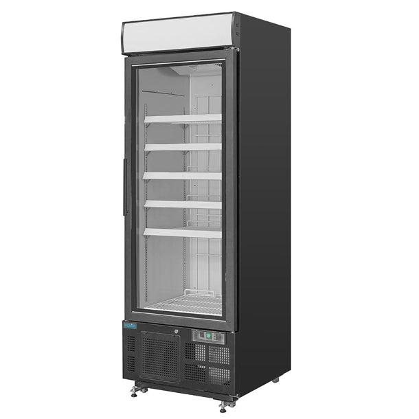 Polar G-Series Upright Display Freezer 412Ltr Black - 1kW. Black finish. R290