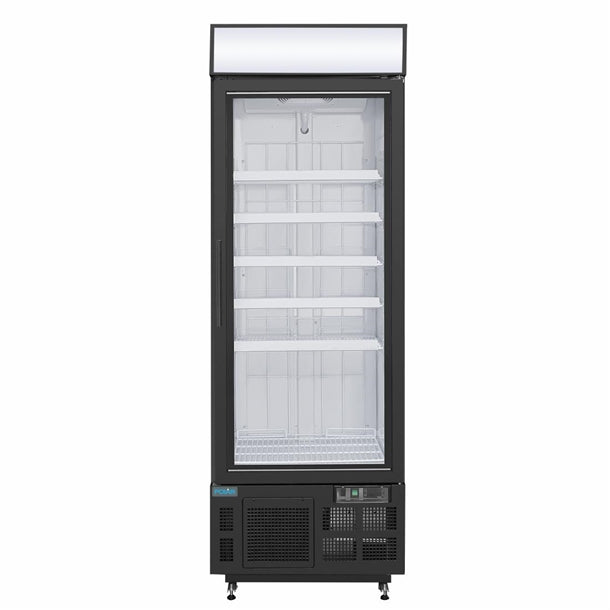 Polar G-Series Upright Display Freezer 412Ltr Black - 1kW. Black finish. R290
