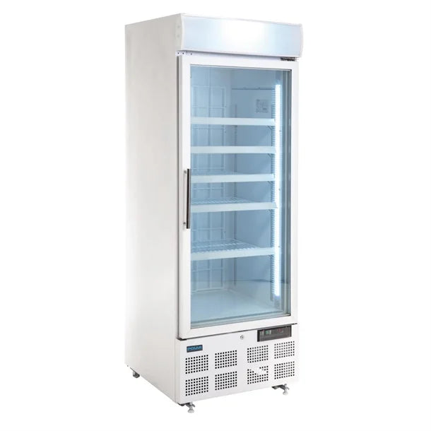 Polar G-Series Upright Display Freezer 412Ltr White - 1kW. White finish. R290