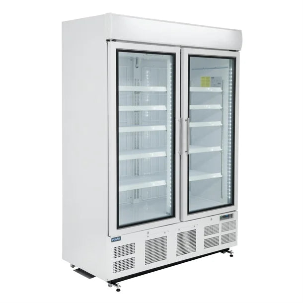 Polar G-Series Upright Display Freezer 920Ltr White - 1.1kW. White finish. R290