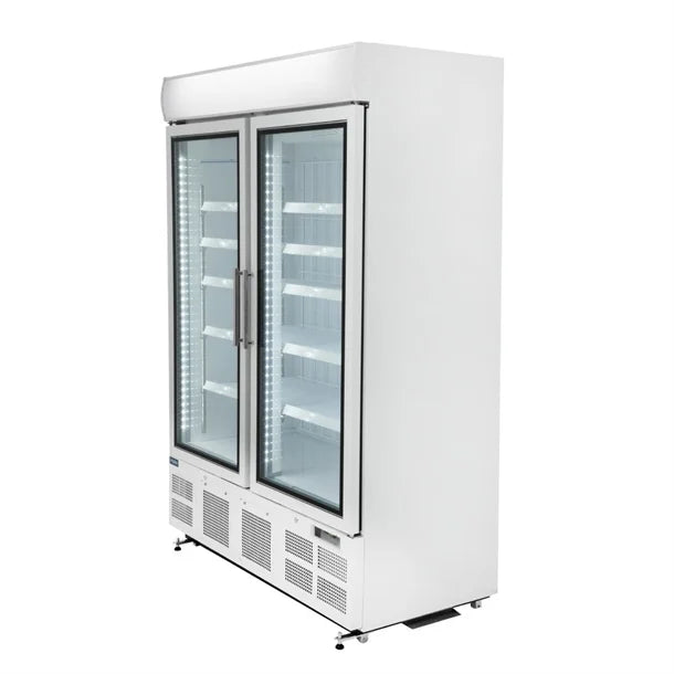 Polar G-Series Upright Display Freezer 920Ltr White - 1.1kW. White finish. R290