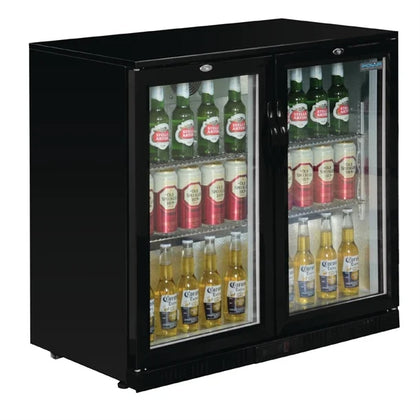 Polar GL002-A G-Series Back Bar Cooler with 2 Hinged Doors 208L