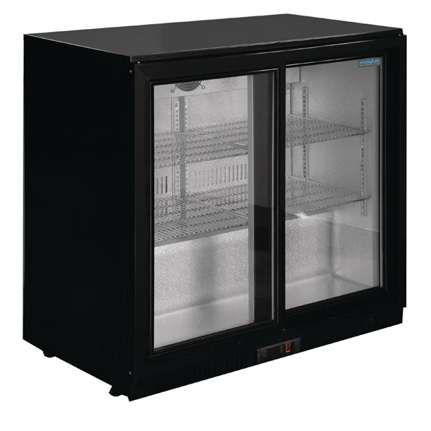 Polar G-Series Back Bar Cooler with Sliding Doors 208Ltr - 230W. Sliding door. R600a