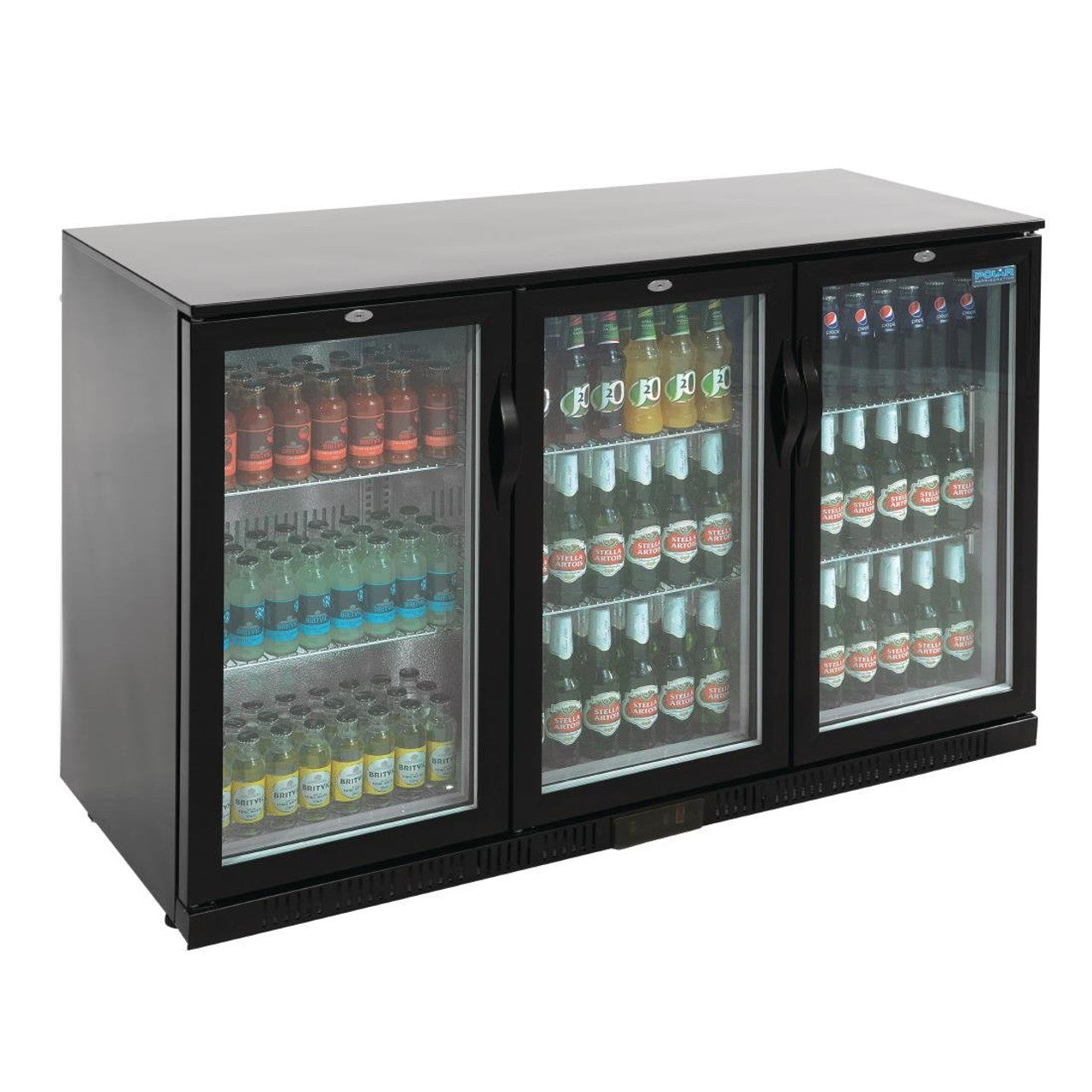 Polar GL004-A G-Series Counter Back Bar Cooler with Hinged Doors 330L