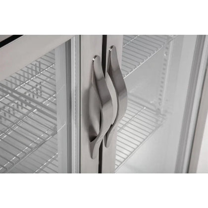 Polar GL008-A Double Door Bar Display Coolers Stainless Steel Double Hinged Doors 208L