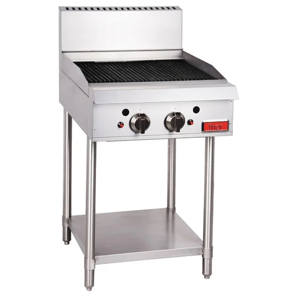 Thor 2 Burner Gas Char Grill - Natural Gas - Catering Sale