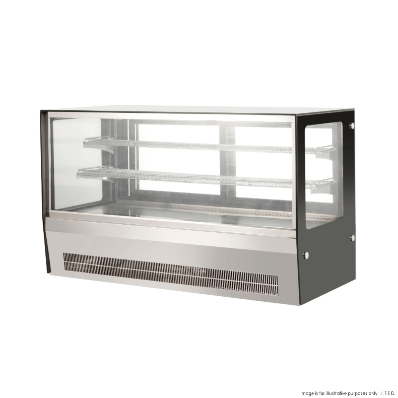 Bonvue Counter top square 2 Shelves Glass cold food display - GN-1200RT