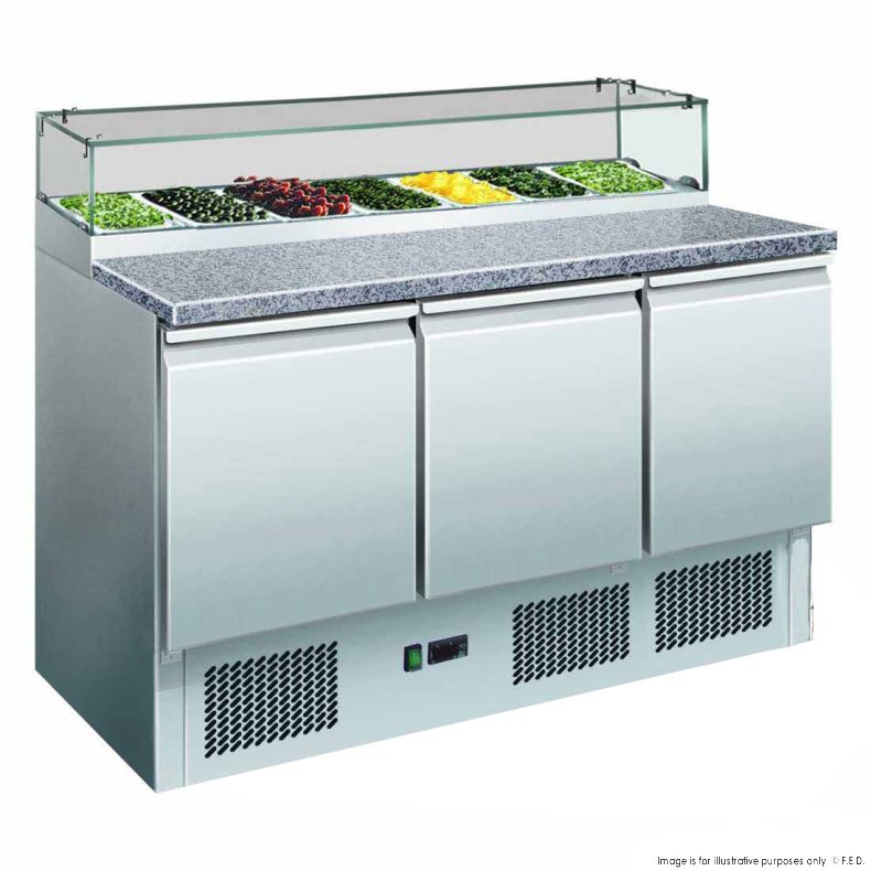 Thermaster GNS1300E Three Door Salad Marble