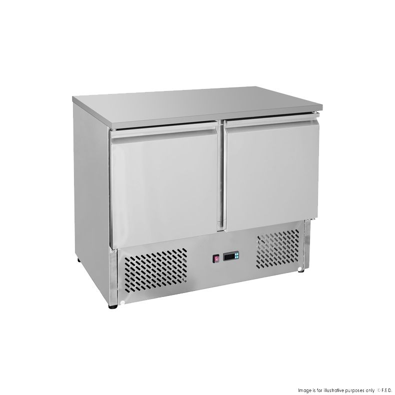 Thermaster GNS900B Two Door Compact Workbench Fridge 257L 903mmW